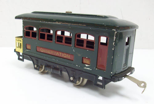 Lionel 630 Vintage O Prewar Tinplate Observation Passenger Car