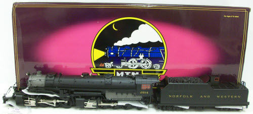 MTH 20-3092-1 O Gauge Norfolk & Western 2-8-8-2 Y3 Steam Locomotive #2014 w/PS2