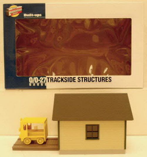 Walthers 933-2704 O / O27 Scale Cream Siding Speeder Shed & Speeder Built-Up