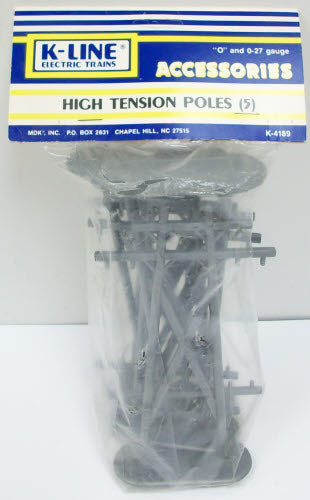 K-Line K4189 7-1/2" Gray High Tension Poles (Set of 5)