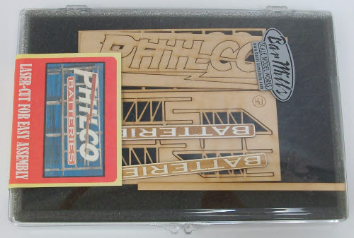 Bar Mills 90602 Laser-Cut Wood Billboards Large, For HO & O Philco Batteries