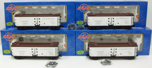 Atlas 8156 O Lackawanna 40' Re-Built Reefer 4-Car Set (3 Rail)