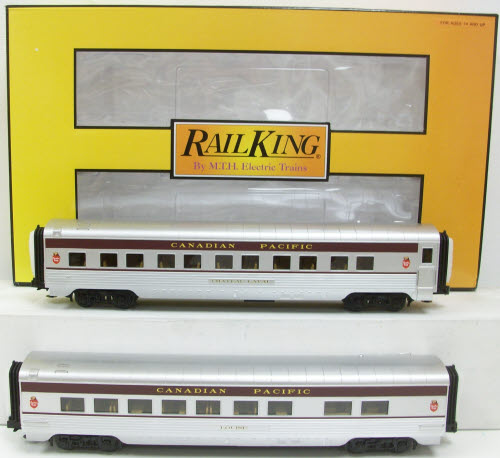 MTH 30-67497 O Canadian Pacific 60' Streamlined Sleeper/Diner Set (Set of 2)