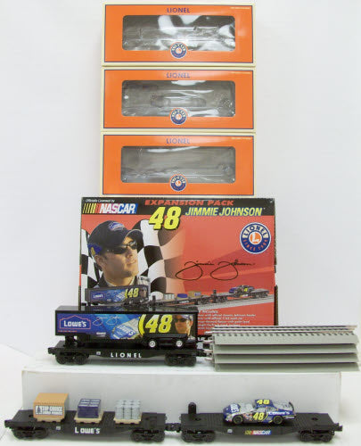 Lionel 6-11010 O Nascar Johnson Expansion Pack with Picture Trailer