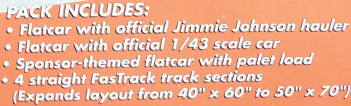 Lionel 6-11010 O Nascar Johnson Expansion Pack with Picture Trailer