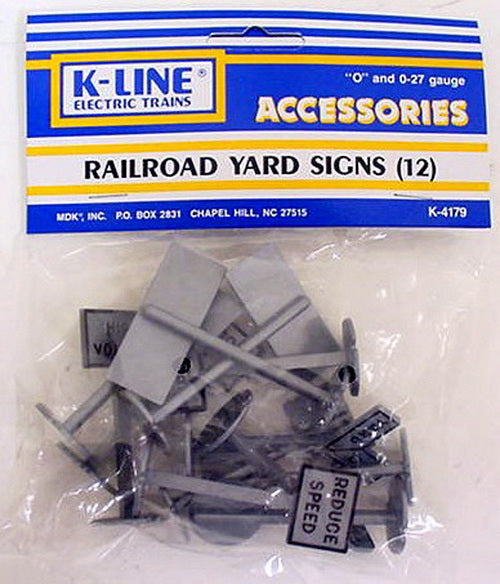 K-Line K-4179 O/O27 Railroad Yard Signs (Pack of 12)