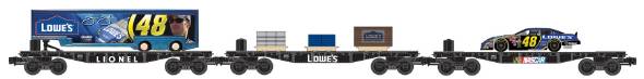 Lionel 6-11010 O Nascar Johnson Expansion Pack with Picture Trailer