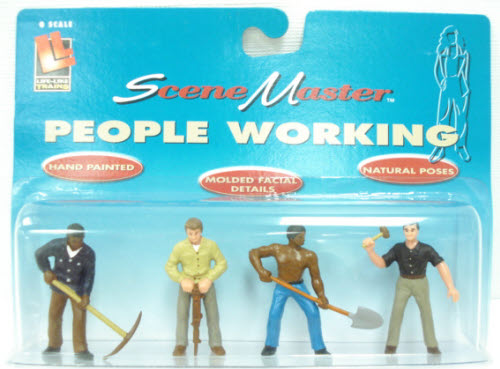 Life Like 1801 G Construction Worker Figures (Set of 4)