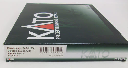 Kato 106-6119 N Pacer MAXI-IV Double Stack Car #6314 (Set of 3)