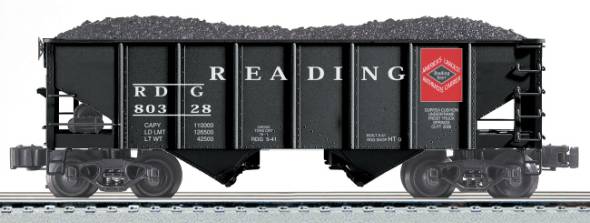 Lionel 6-21338 O Gauge Reading 2-Bay Ribbed Hopper #80328