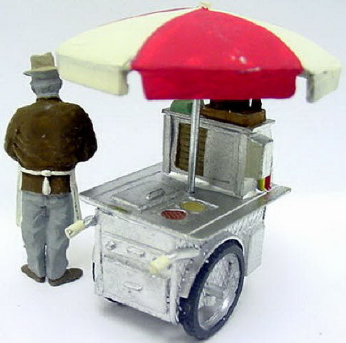 Arttista 9002 O Hot Dog Stand w/Man Pewter Figures