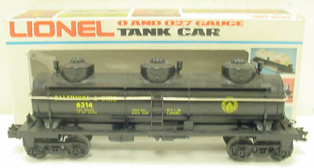 Lionel 6-6314 B&O Triple Dome Tank Car