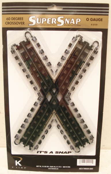 K-Line K-0759 O SuperSnap 60 Degree Crossover