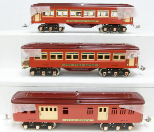 MTH 10-8048 O #1616 Red/Maroon Passenger Car Set (Set of 3)