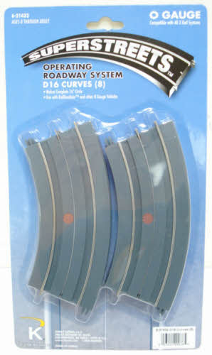 Lionel 6-21432 O SuperStreets D16 Curve Tracks (Pack of 8)