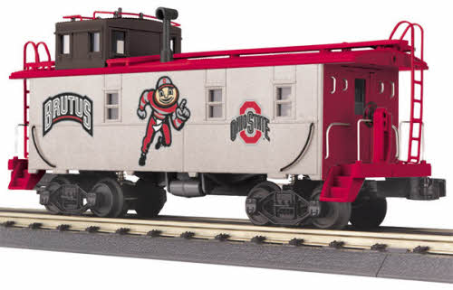 MTH 30-77133 O Gauge Ohio State RailKing Offset Steel Caboose Car