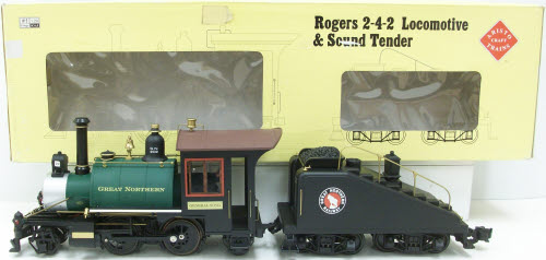 Aristo-Craft 21102 G Scale GN Rogers 2-4-2 Steam Locomotive & Sound Tender