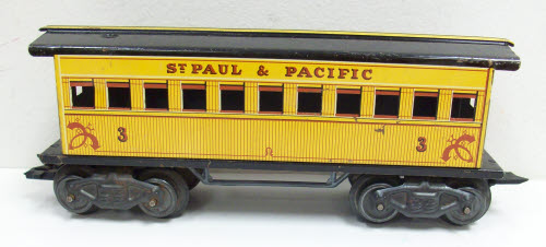 Marx Vintage O St. Paul and Pacific Coach Passenger Car #3