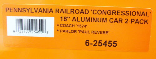 Lionel 6-25455 O Gauge Pennsylvania Congressional 18