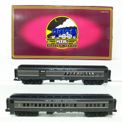 MTH 20-4195 O New York Central 70’ Madison Comb/Din Passenger Car Set (Set of 2)