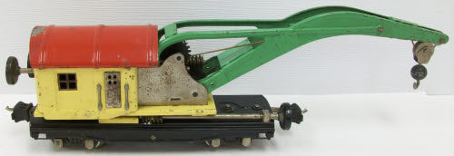 Lionel 2810 Vintage O Prewar Yellow/Red Crane Car