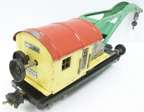 Lionel 2810 Vintage O Prewar Yellow/Red Crane Car
