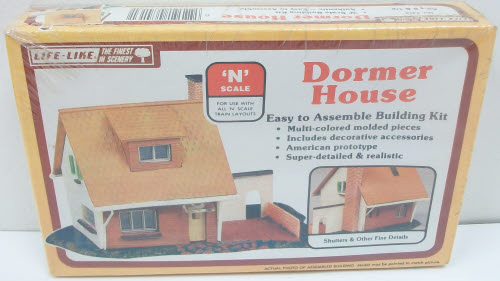 Life Like 7413 N Scale Dormer House Building Kit