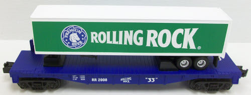 MTH 30-76277 Rolling Rock Flat Car w/ Trailer