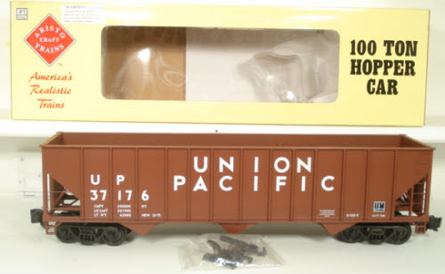 Aristo-Craft 41406 Union Pacific 100 Ton Coal Hopper #37176 - Metal Wheels