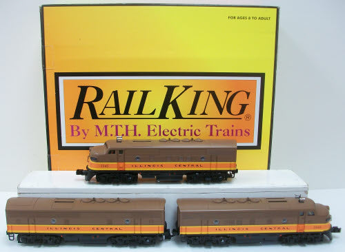 MTH 30-2775-1 Illinois Central F-3 ABA Diesel Engine Set w/PS 2.0 #2345