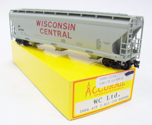 Accurail 2004 HO Wisconsin Central ACF 3-Bay Covered Hopper Kit