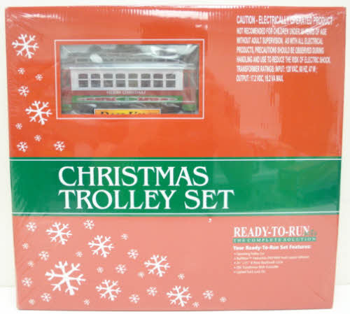 MTH 30-4172-1 Christmas No. 25 RailKing Trolley O Gauge Train Set
