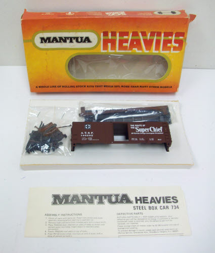 Mantua 734-01 HO Scale A.T.S.F. Box Car Kit