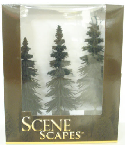 Bachmann 32204 O Scene Scapes 8"-10" Spruce Trees (Set of 3)