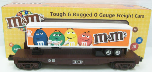 MTH 30-76278 M&Ms Flat Car w/ Trailer