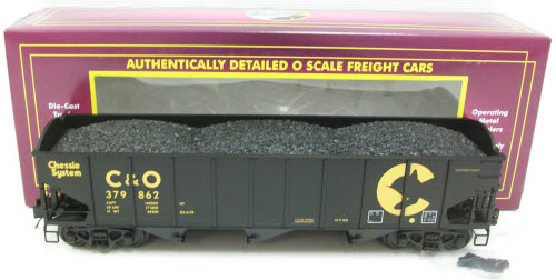 MTH 20-97675 O Chessie 3-Bay Hopper w/Coal Load #379862
