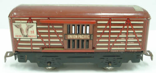 Marx 59 Vintage O Union Pacific Tin Stock Car
