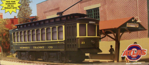 Atlas 1009104 Hershey Transit Co. O Gauge Trolley Set