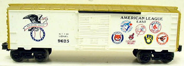 Lionel 6-9625 O Gauge American League Baseball Boxcar
