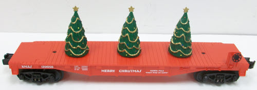 MTH 30-76211 Christmas Flatcar with 3 Xmas Trees