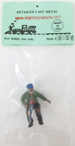 Kramer P36 O-Scale Seated Hobo with Beard Figure