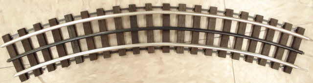 Gargraves WT-32-101 O 3 Rail Phantom Tinplate 32" Curve Wood Tie Sectional Track