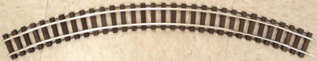 Gargraves 54-401SW S Gauge Tinplate 54" Curve Wood Tie Sectional Track