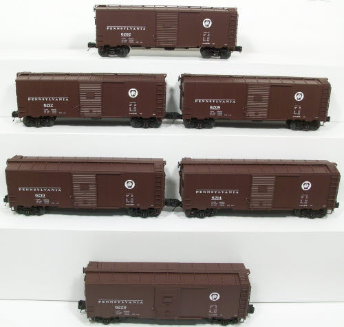 MTH 20-90198 O Pennsylvania Premier 40' AAR Box Car Set (Set of 6)