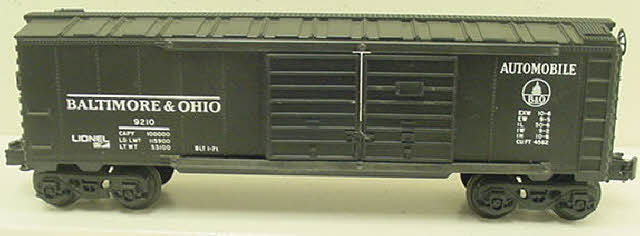 Lionel 6-9210 O Gauge Baltimore & Ohio Automobile Boxcar