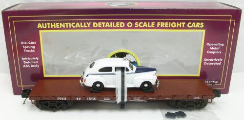 MTH 20-98684 PRR #471660 Wood Flatcar w/1 Ford Sedan