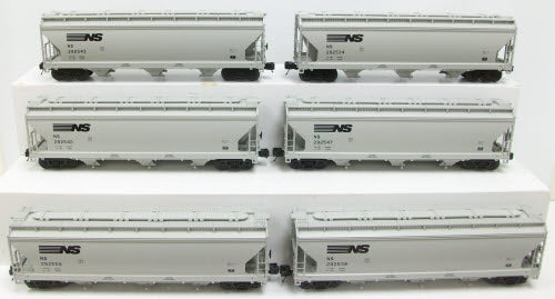 MTH 20-90441 O Norfolk Southern 3-Bay Centerflow Hopper Car Set (Set of 6)