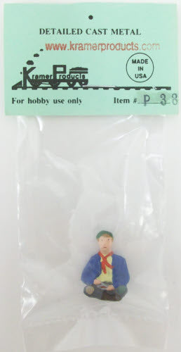 Kramer P38 O-Scale Seated Hobo With Plate in Lap Figure