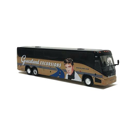 Iconic Replicas 870201 HO Graceland Excursions MCI J4500 Motorcoach Bus