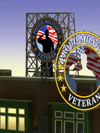 Micro Structures 33-9130 N/Z Proud Veterans Animated Billboard